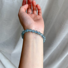 Load image into Gallery viewer, Natural Saint Maria Blue Aquamarine Beaded Bracelet with Sparkling | March Birthstone Pisces
