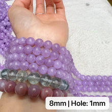 Load image into Gallery viewer, 6mm 8mm 10mm Best Color in Strands Natural Lavender Amethyst Round Bead Strands for DIY Jewelry Projects
