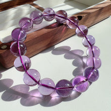 Load image into Gallery viewer, 12mm Natural Amethyst Healing Crystal Bracelet | Crown Third Eye Chakra Reiki Healing | Uplift Brainwork
