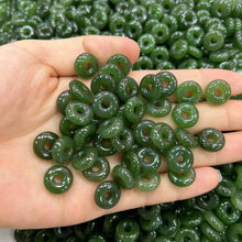 Load image into Gallery viewer, Natural Best Quality Nephrite Jade Amulet Donut Charms Pendants for DIY Jewelry Project
