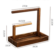 Load image into Gallery viewer, Rustic Pine Wood Jewelry Organizer - Handcrafted Desktop Display Stand for Bracelets Necklaces
