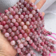 Load image into Gallery viewer, Best Quality in Strands 6mm 8mm 10mm Natural Flower Rhodonite Round Bead for DIY Jewelry Project
