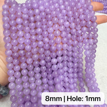 Load image into Gallery viewer, 6mm 8mm 10mm Best Color in Strands Natural Lavender Amethyst Round Bead Strands for DIY Jewelry Projects
