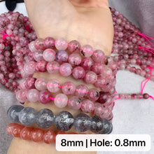 Load image into Gallery viewer, Best Quality in Strands 6mm 8mm 10mm Natural Flower Rhodonite Round Bead for DIY Jewelry Project
