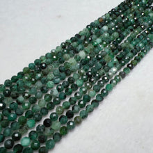 Load image into Gallery viewer, 4mm Natural Faceted Emerald Bead Strands for DIY Jewelry Projects
