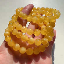 Load image into Gallery viewer, 8.6mm Beautiful Genuine Amber Bracelet | Lucky Stone of Aries Gemini Leo Virgo | One of A Kind Jewelry
