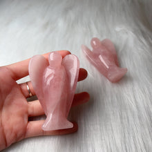 Load image into Gallery viewer, 3-inch Natural Rose Quartz Angel Spiritual Altar Setting Healing Stone Decor
