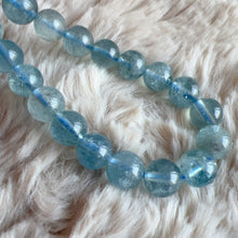 Load image into Gallery viewer, Natural Saint Maria Blue Aquamarine Beaded Bracelet with Sparkling | March Birthstone Pisces
