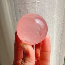 Load image into Gallery viewer, 40.2mm Nice Pink Rose Quartz Sphere Reiki Healing Crystal Heart Chakra
