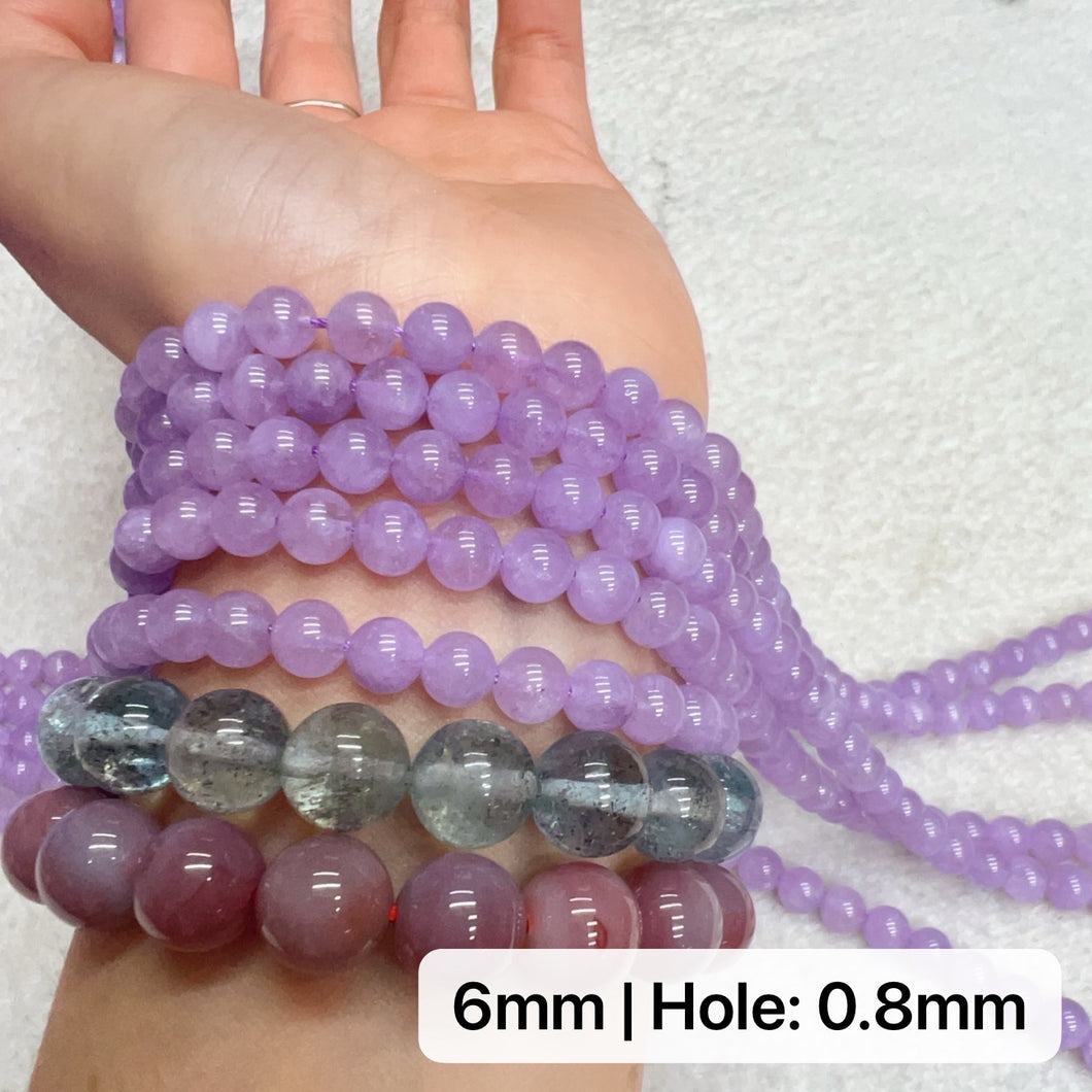 6mm 8mm 10mm Best Color in Strands Natural Lavender Amethyst Round Bead Strands for DIY Jewelry Projects