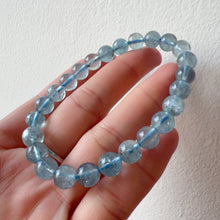 Load image into Gallery viewer, Natural Saint Maria Blue Aquamarine Beaded Bracelet with Sparkling | March Birthstone Pisces
