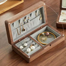 Load image into Gallery viewer, Handmade Natural Walnut Wood Jewelry Box for Bracelets Necklaces Rings Home Decors
