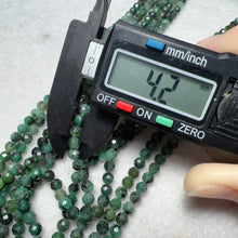 Load image into Gallery viewer, 4mm Natural Faceted Emerald Bead Strands for DIY Jewelry Projects
