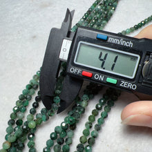 Load image into Gallery viewer, 4mm Natural Faceted Emerald Bead Strands for DIY Jewelry Projects
