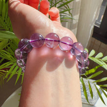 Load image into Gallery viewer, 12mm Natural Amethyst Healing Crystal Bracelet | Crown Third Eye Chakra Reiki Healing | Uplift Brainwork
