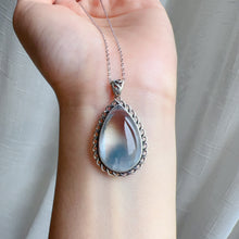 Load image into Gallery viewer, Top-grade Blue Rabbit Hair Rutilated Quartz Pendant Necklace with 925 Sterling Silver
