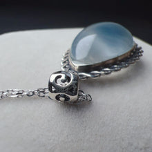 Load image into Gallery viewer, Top-grade Blue Rabbit Hair Rutilated Quartz Pendant Necklace with 925 Sterling Silver
