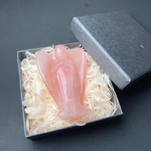 Load image into Gallery viewer, 3-inch Natural Rose Quartz Angel Spiritual Altar Setting Healing Stone Decor
