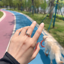 Load image into Gallery viewer, Custom-made Moldavite Ring with 925 Sterling Silver Prongs | Rare High-frequency Heart Chakra Healing
