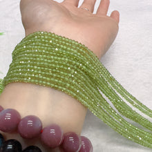 Load image into Gallery viewer, 2x3mm Top-quality Natural Peridot Faceted Rondelle Bead Strands for DIY Jewelry Project
