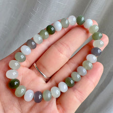 Load image into Gallery viewer, 8x5mm Assorted Nephrite Hetian Jade Healing Stone Elastic Bracelet | Natural Heart Chakra Healing Stone Jewelry
