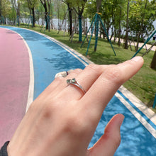 Load image into Gallery viewer, Custom-made Moldavite Ring with 925 Sterling Silver Prongs | Rare High-frequency Heart Chakra Healing
