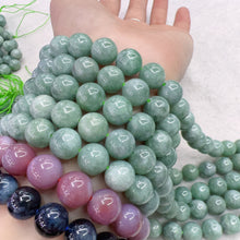 Load image into Gallery viewer, 10mm Genuine Jadeite Round Bead Strands Greener Color for DIY Jewelry Making Project
