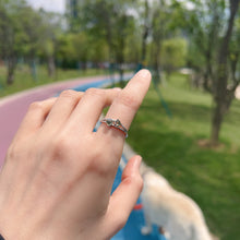 Load image into Gallery viewer, Custom-made Moldavite Ring with 925 Sterling Silver Prongs | Rare High-frequency Heart Chakra Healing
