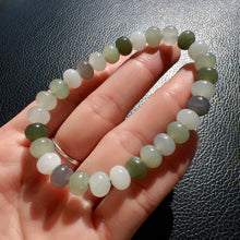 Load image into Gallery viewer, 8x5mm Assorted Nephrite Hetian Jade Healing Stone Elastic Bracelet | Natural Heart Chakra Healing Stone Jewelry
