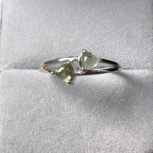 Load image into Gallery viewer, Custom-made Moldavite Ring with 925 Sterling Silver Prongs | Rare High-frequency Heart Chakra Healing
