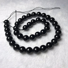 Load image into Gallery viewer, 8mm - 12mm Top-grade Natural Black Tourmaline Round Bead Strands DIY Jewelry Project
