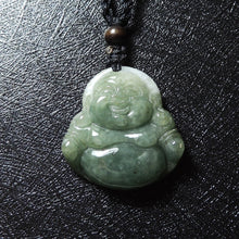 Load image into Gallery viewer, Genuine Jade Pendant Maitreya Happy Buddha Braided Necklace Best Blessing Gift Item for Protection Love
