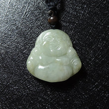 Load image into Gallery viewer, Genuine Jade Pendant Maitreya Happy Buddha Braided Necklace Best Blessing Gift Item for Protection Love
