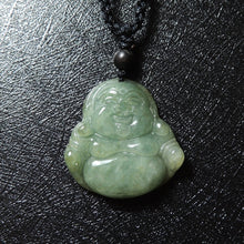 Load image into Gallery viewer, Genuine Jade Pendant Maitreya Happy Buddha Braided Necklace Best Blessing Gift Item for Protection Love
