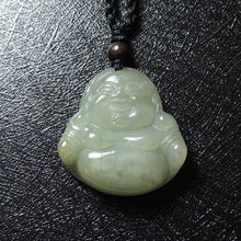 Load image into Gallery viewer, Genuine Jade Pendant Maitreya Happy Buddha Braided Necklace Best Blessing Gift Item for Protection Love
