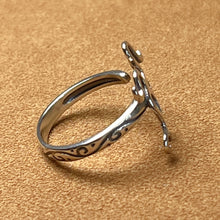 Load image into Gallery viewer, 1 Pcs of 925 Sterling Silver Free Form Ring Bezel DIY Accessories Jewelry Making Supply
