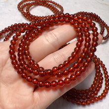 Load image into Gallery viewer, 3-Wraps 4.8mm Natural High-clarity Spessartine Orange Garnet Beaded Bracelets for DIY Jewelry Project
