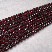 Load image into Gallery viewer, 5.5mm Natural Almandine Red Garnet Round Bead Strands for DIY Jewelry Project
