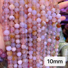 Load image into Gallery viewer, 6-10mm Natural Cherry Blossom Agate Sakura Agate Round Bead Strands DIY Jewelry Findings
