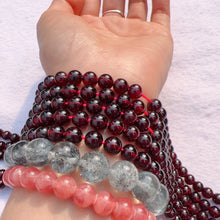 Load image into Gallery viewer, 6 - 6.5mm Natural Almandine Red Garnet Round Bead Strands for DIY Jewelry Project
