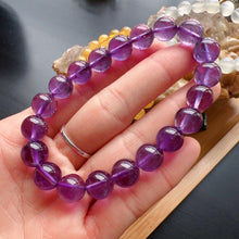 Load image into Gallery viewer, 10mm Natural Amethyst Healing Crystal Bracelet | Crown Third Eye Chakra Reiki Healing | Uplift Brainwork
