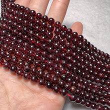 Load image into Gallery viewer, 5.5mm Natural Almandine Red Garnet Round Bead Strands for DIY Jewelry Project
