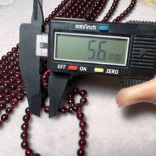 Load image into Gallery viewer, 5.5mm Natural Almandine Red Garnet Round Bead Strands for DIY Jewelry Project
