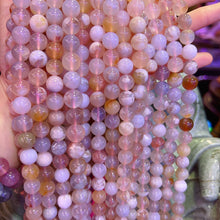 Load image into Gallery viewer, 6-10mm Natural Cherry Blossom Agate Sakura Agate Round Bead Strands DIY Jewelry Findings
